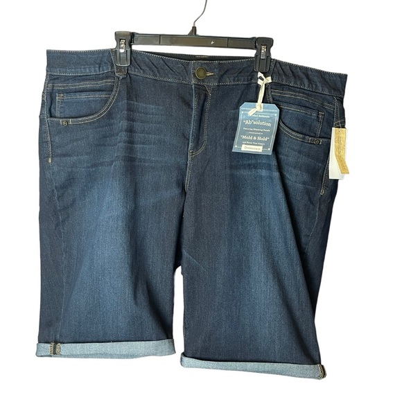 Democracy Pants - NWT Democracy Ab solution Indigo Bermuda Plus Shorts 24W